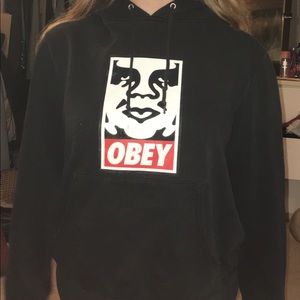 Black obey hoodie